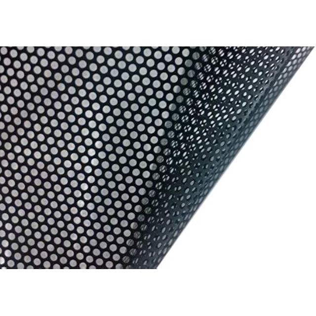 VViViD One-Way Perforated Black Vinyl Privacy Window Film Adhesive Glass Wrap Roll (50ft x 54 inches)