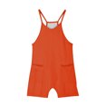 thumbnail image 6 of Girls Loose Overalls V Neck Sleeveless Romper Spaghetti Strap Harem Short Pants Jumpsuits 50% Summer Saving, 6 of 7