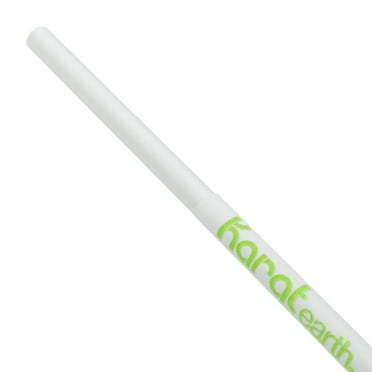 Karat Earth 10.25" Jumbo Paper Straw (5mm) Wrapped - White (1,200 ct)