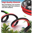 thumbnail image 4 of THONZER Universal Car Door Rubber Seal Strip Self Adhesive Automotive Door Soundproofing Weather Stripping Double Layer 5-Hole Auto Weatherstrip fit Truck Pickup RVs (16.5 Feet Long), 4 of 15