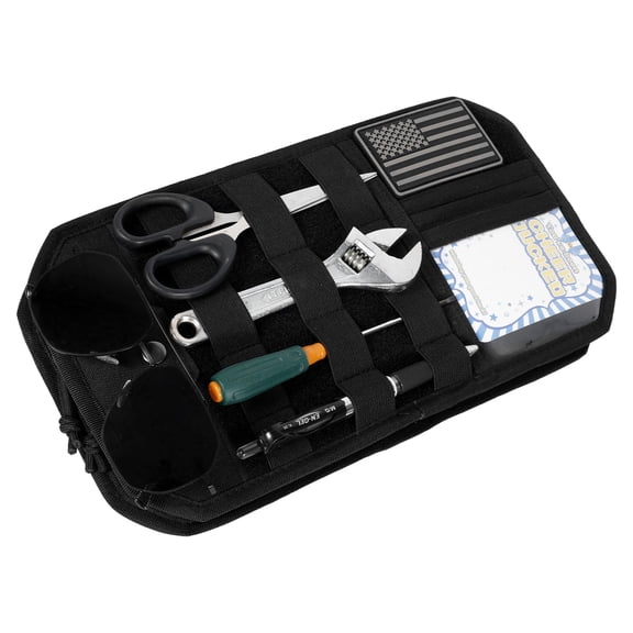 Car Sun Visor Organizer Multi Pocket Visor Organizer Storage Pouch with Zipper Elastic Band and Glasses Clip Car Accessories