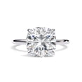 thumbnail image 2 of IGI Certified Lab Grown Diamond Engagement Ring | Center 8.7mm Cushion Cut Solitaire Stackable Wedding Promise Rings For Women 14k Solid White Gold | F-G, VS-SI Quality (2.80 Ctw) Ring Size-8, 2 of 7