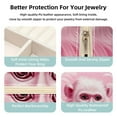 thumbnail image 3 of Pink Monkey Portable Square Jewelry Box Organizer for Rings, Earrings, Necklaces, Bracelets - for Girls and Women, 3 of 6