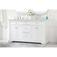 thumbnail image 2 of Elegant Decor Clarence 60" Solid Wood and Metal Double Bathroom Vanity in White, 2 of 8