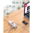 thumbnail image 2 of Protector contra sobretensiones, enchufe Addtam, 15 AC, 3 USB, 10 m, 2 of 8