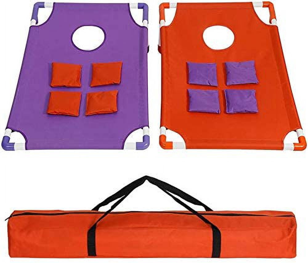 Board Set with 8 Bean Bags and Carrying Case, Portable PVC Framed, Bean Bag Toss Games for Yard, Lawn, Beach,Party, Gatherings, Outdoor, Indoor