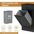 thumbnail image 5 of Double Tilt Out Trash Can Cabinet with Deodorising Function, 20 Gallons Freestanding Dog-Proof Garbage Can Cabinet with Hidden Drawers, Kitchen Funiture, 5 of 8