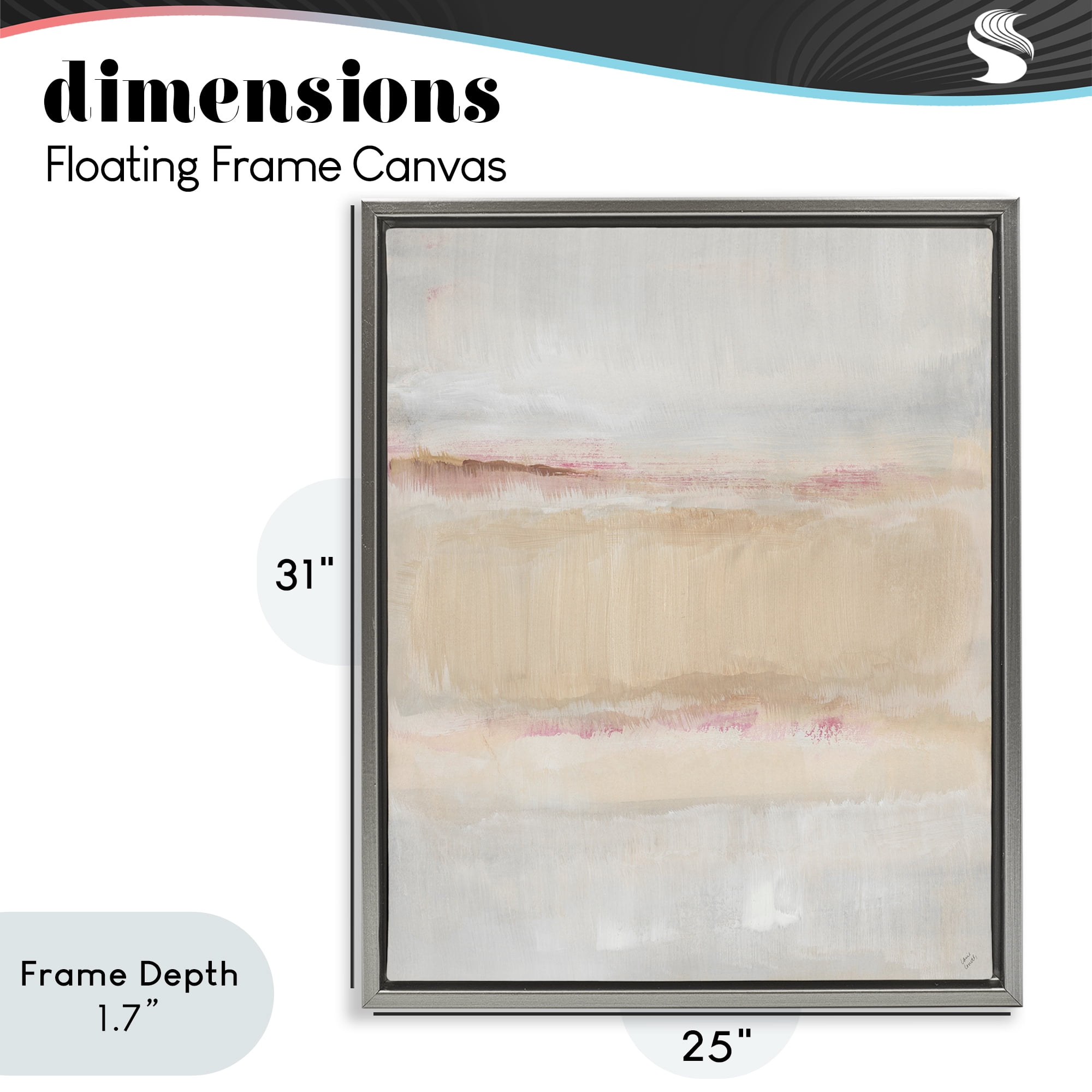 Stupell Industries Restful Misty Landscape Gray Framed Floater Canvas Wall Art, design by Lanie Loreth