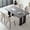 Gray Table+4 Khaki Chairs, variant on 63" Dining Table Set for 4 6 People, 5 Piece Kitchen Dining Room Table with 4 Blue Chenille Chairs for Living Kitchen Room Apartment