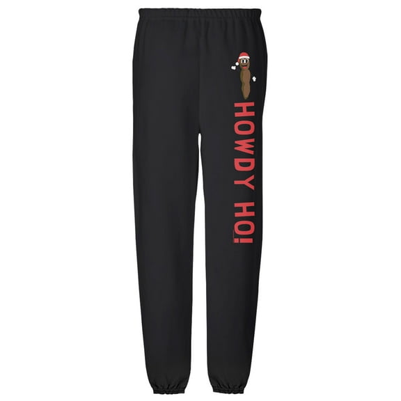 South Park Mr Hanky Howdy Ho Mens Jogger Sweatpants, Black, Medium