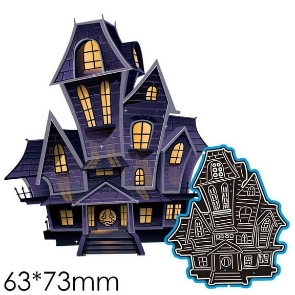 Metal Die Cuts, New Cutting Dies Halloween Castle Paper Craft Embossing Stencil