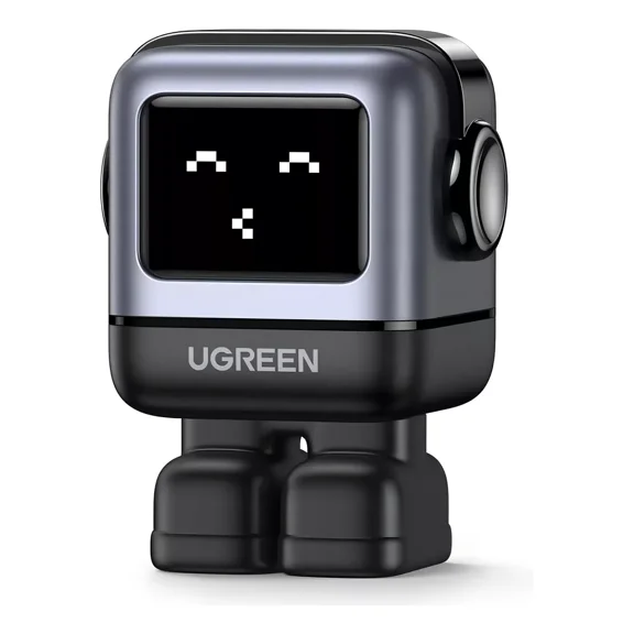 Cargador Ugreen Nexode Robot 65W Gan 3 Puertos LED Negro