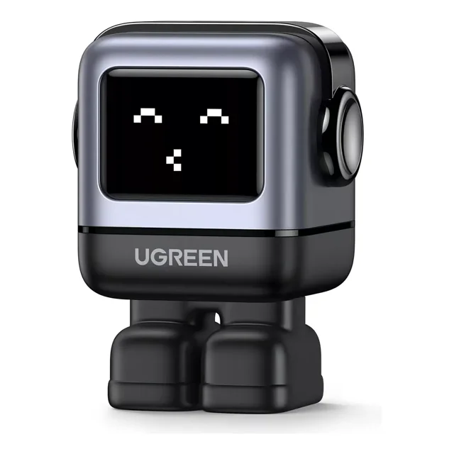 Cargador Ugreen Nexode Robot 65W Gan 3 Puertos LED Negro