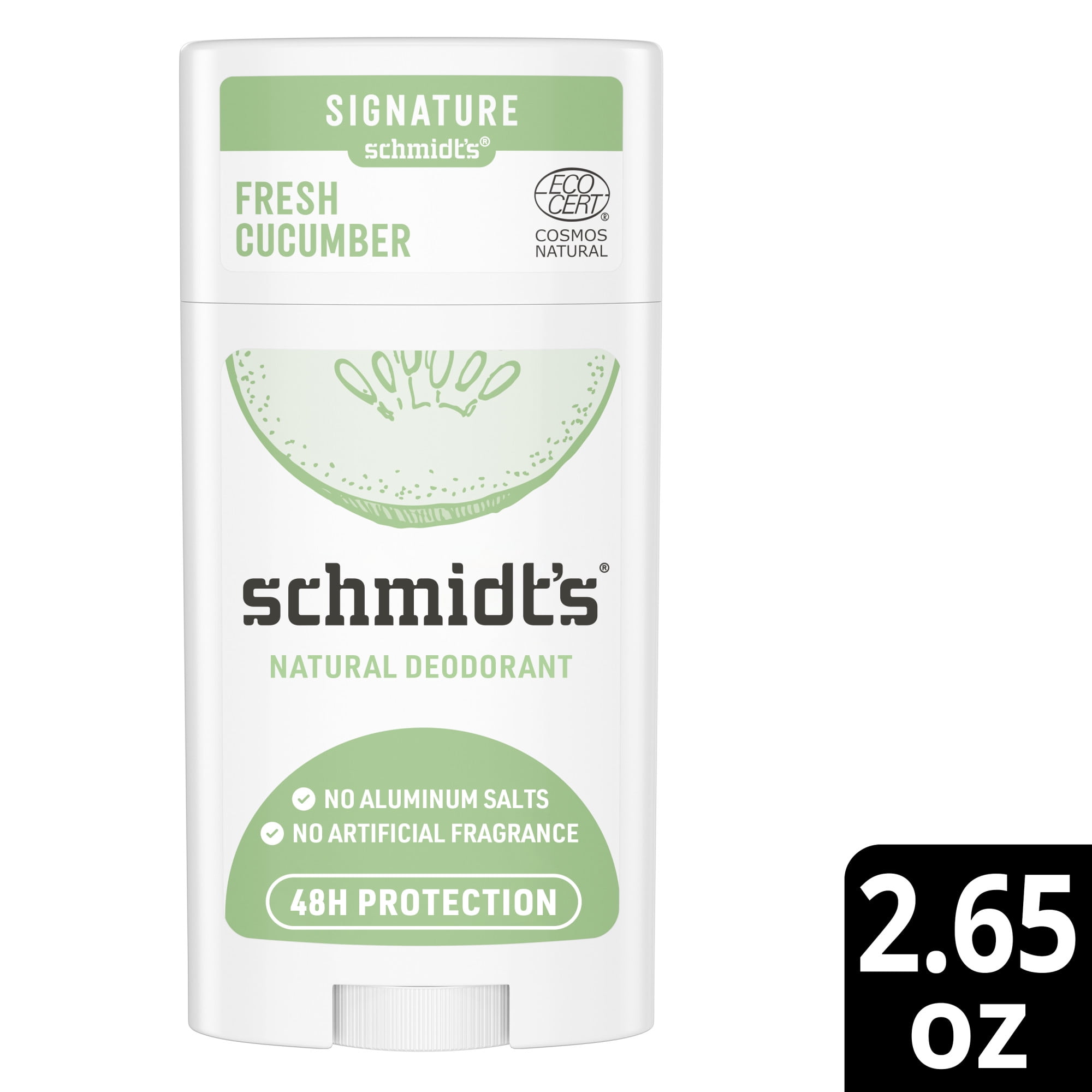 Schmidt's Aluminum Free Natural Deodorant Fresh Cucumber, 2.65 oz