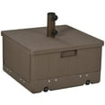 thumbnail image 1 of Outsunny 175lbs Heavy Duty Patio Umbrella Base 3-in-1 Umbrella Stand Brown, 1 of 10