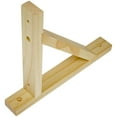 thumbnail image 3 of (2 pack) Hyper Tough, 7.5" x 9" Natural Wood Shelf Bracket, Pre-Drilled Holes, 50 lbs per Bracket, 3 of 6