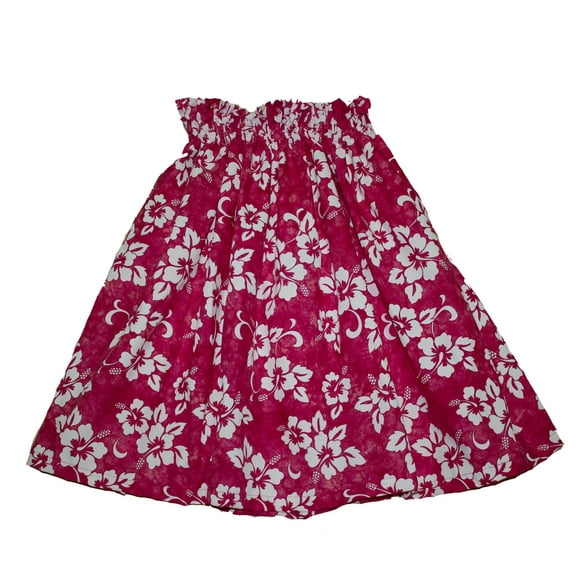 Hawaiian Hula Skirts For 4 - 7 Years Old Girls Pa'u Hula Dancer Dress, Girls children Size, Pink and White Color