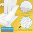 thumbnail image 5 of ZEKOO Adirondack Chair with Cup Holder Plastic Outdoor Patio Lawn Chair White, 5 of 5