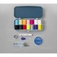 thumbnail image 3 of Caja de costura universal, kit de costura, carretes de hilo de coser, hilos de bordar multiuso en rollos y carretes en caja de plástico azul claro   JM, 3 of 5