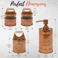 thumbnail image 2 of Autumn Alley Rustic Bathroom Accessories Set 4 - Copper Farmhouse Soap Dispenser, Rustic Toothbrush Holder, 2 Apothecary Jars Qtip Holder - Rustic Bathroom Decor – Farmhouse Bathroom Accessories, 2 of 7