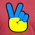 thumbnail image 3 of CafePress - Ukrainian Flag Peace Sign Ukraine Native H T Shirt - Mens Tri-blend T-Shirt, 3 of 4