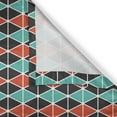 thumbnail image 5 of Ambesonne Geometric Grommet Curtain, Triangles Hexagons, 50" x 72", Dark Coral Sea Green, 5 of 6