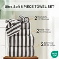 thumbnail image 4 of Jessy Home 6 Piece Dark Brown Bath Towel Set for Bathroom-2 Bath Towels,2 Hand Towels,2 Washcloths Soft and Plush Highly Absorbent Towel for Hotel & Spa, 4 of 7
