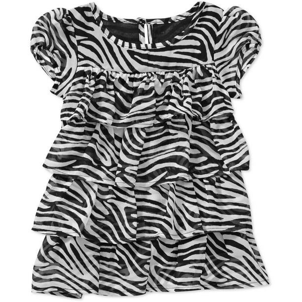 Infant Girls' Zebra Chiffon Print