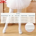 thumbnail image 2 of Ugoldhm 2 Pack Girls Soft Ballet Tights - Thin Footed Stockings Dance Leggings, Sizes 2-14 Years, 2 of 8