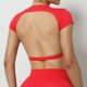 thumbnail image 3 of Camiseta deportiva de manga corta para mujer, Top corto de Yoga de secado rápido con ropa acolchada, ropa deportiva para gimnasio y entrenamiento, 3 of 5