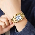 thumbnail image 2 of SKMEI 2228 30M Waterproof Digital Watch with Dual Time Display, Alarm, Countdown Timer, Stopwatch & Luminous EL Light - Stainless Steel/Leather Band Options (Rose Gold, Gold, Silver Black, etc.) for, 2 of 6