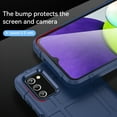 thumbnail image 3 of TJS Phone Case for Samsung Galaxy A03s, with Tempered Glass Screen Protector, Heavy Duty Rugged Shield Impact Resistant Protective Cover (Blue), 3 of 9