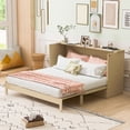 thumbnail image 3 of New ​Full Size Gold Murphy Bed with Large Drawers - Space-Saving Wood Cabinet, USB Charging, 400 LBS Capacity, Easy Assembly​​, 3 of 10
