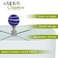thumbnail image 6 of Aspen Creative 24013, Blue & White Glass Ball Lamp Finial in Nickel Finish, 2" Tall, 1 Pack, 6 of 7