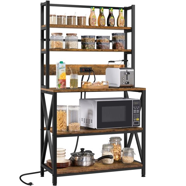 SmileMart 5Tier Kitchen Baker’s Racks with Power Outlets for Kitchens