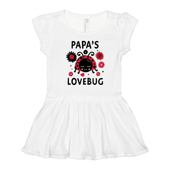 Inktastic Valentine's Day Papa's Lovebug Girls Toddler Dress
