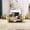 Black, variant on The Sanctuary Living Room Table Set of 3 with 1 Coffee Table and 2 End Tables, Assembly Required, For Living Room, In Transparent