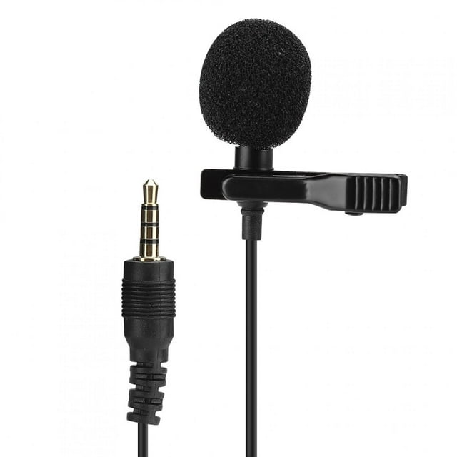 Omnidirectional Collar Clip Microphone, Hands Free Flexible Lapel Microphone, For Singing Live Broadcast