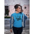 thumbnail image 2 of Butterflies And Leopard Print T-Shirt Women -Image by Shutterstock, Female Small, 2 of 4