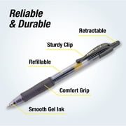 Pilot G2 Retractable Gel Ink Pens, Bold Point, Black, 2 Count