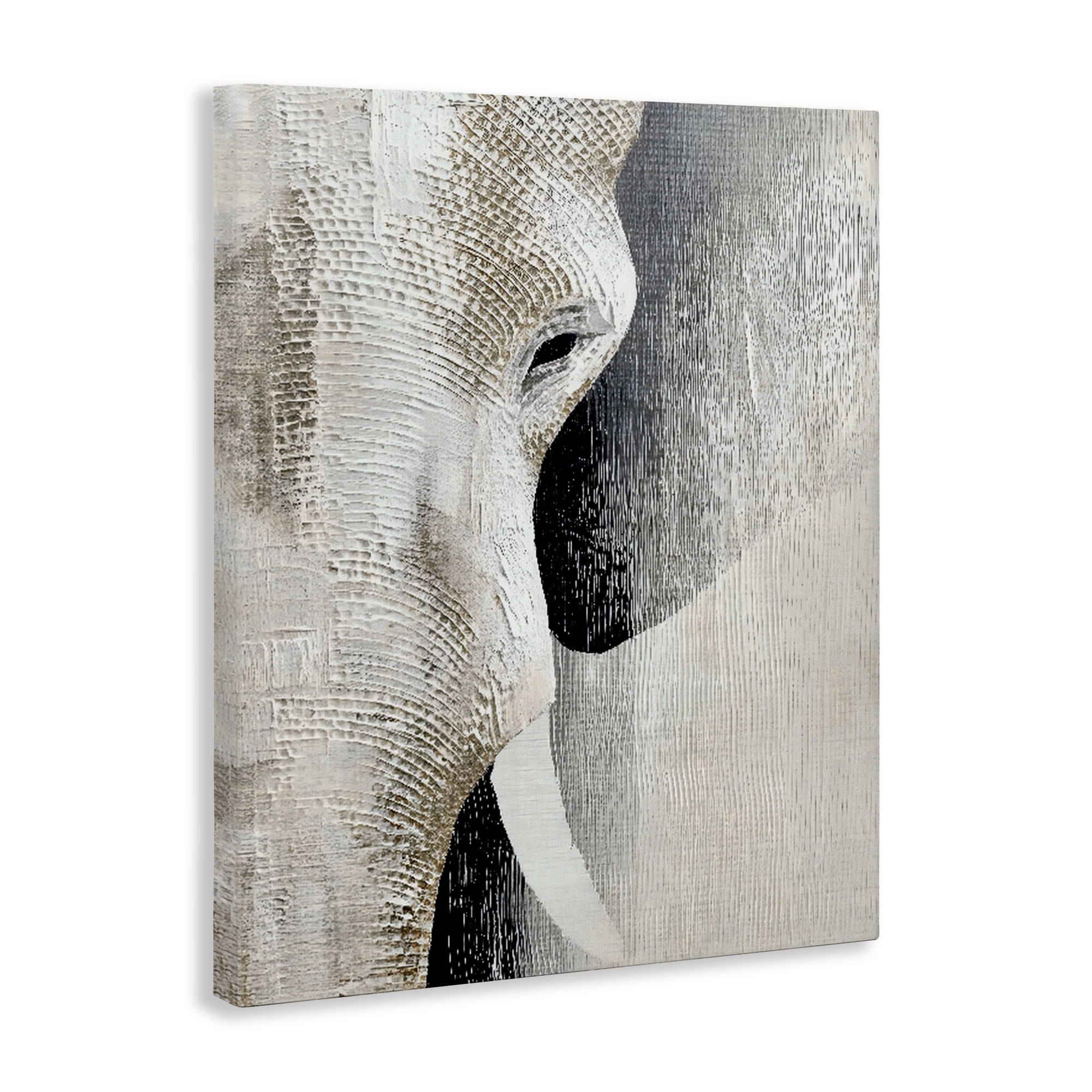 Stupell Industries Faux Textured Elephant Canvas Wall Art, design by LSR Design Studio