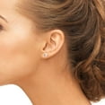 thumbnail image 3 of THE PEARL SOURCE 14K Gold AAAA Quality Round Peach Freshwater Cultured Pearl Stud Earrings for Women, 3 of 5