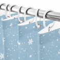 thumbnail image 4 of 54x78 Inch Shower Curtain Decorative Christmas Snowman Bathtub Bath Curtains Fabric Waterproof Bathroom Decor, Xmas Pine Tree Winter Snowflakes Sky Blue Small Stall Shower Curtain Set with 12 Hooks, 4 of 8