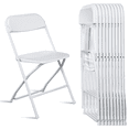 thumbnail image 2 of Tcbosik Foldable Plastic Chairs Set of 10, Portable Chair with Metal Frame for Indoor & Outdoor, Party, Dining, Picnic, White, 2 of 11