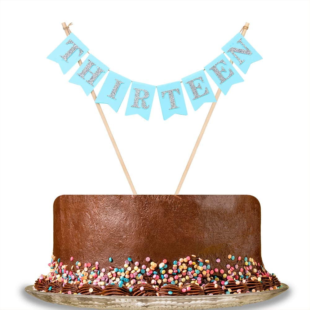 Handmade Thirteen Cake Topper Officially Teenager 13th