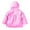 Pink, variant on Fengyings Clearance Girls Rain Jacket Lightweight Waterproof Hooded Cotton Lined Raincoat Windbreaker for Kids