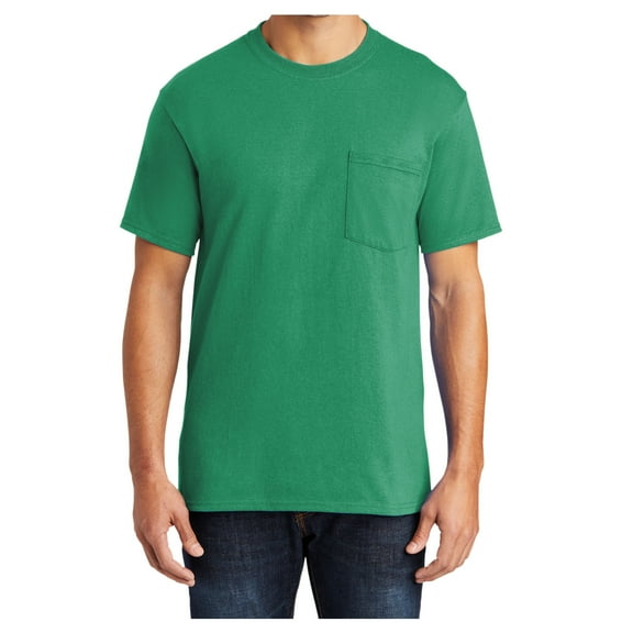 Yellow Rooster Men's Core Blend Pocket T-Shirts Kelly 4XL