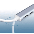 thumbnail image 2 of Hub Adaptador Multi-puerto BLOOSOM 4 puertos USB 3.0 Azul cielo, 2 of 4