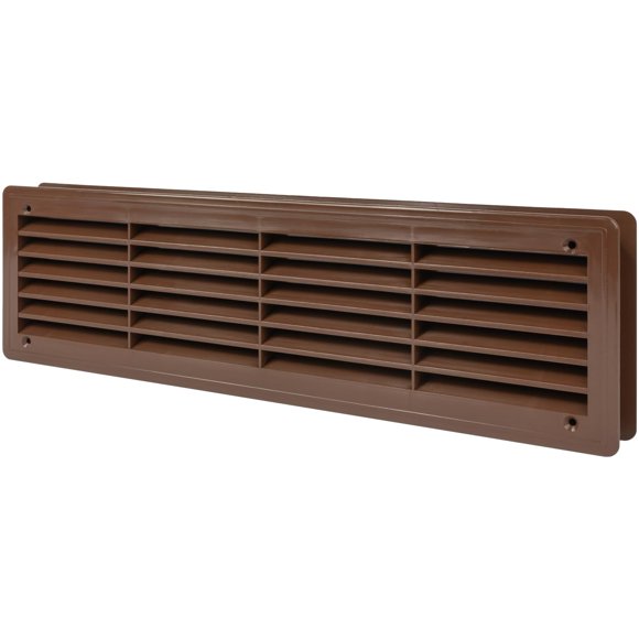 Vent Systems 18'' x 5'' Inch Door Air Register - Two Sided Door Louvers - Ventilation Grille - Indoor Vent Grates - Bathroom, Cabinet, Garage Through The Door Vent Cover - Color: Dark Brown - 18"x5"