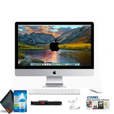 Ehr Software Apple iMac 27-Inch Retina 5K Desktop Certified Refurbished (3.2 GHz Intel Core i5, 8GB RAM, 1TB Fusion) - With 2 Year Extended Warranty + Ear Buds, Corel Software ()